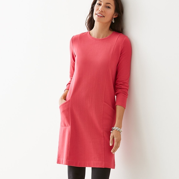 J. Jill XS NEW SEAMED CREW-NECK KNIT DRESS GALA NWT RARE - Picture 1 of 6